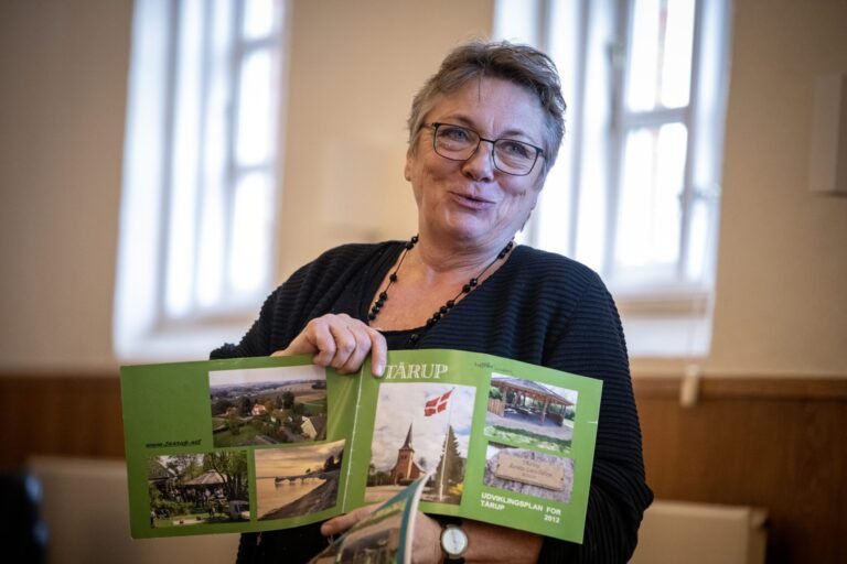 Landsbyrådets årsmøde 3-3-2024 i Tårup Forsamlingshus. Landsbyrådets formand, Mette Bro.